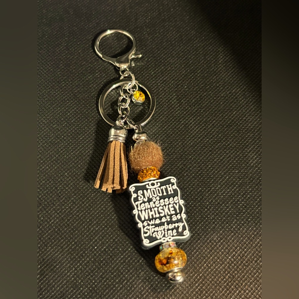 Smooth as Tennessee whiskey Charm Keychain  Car Charm Backpack Bag Purse clip